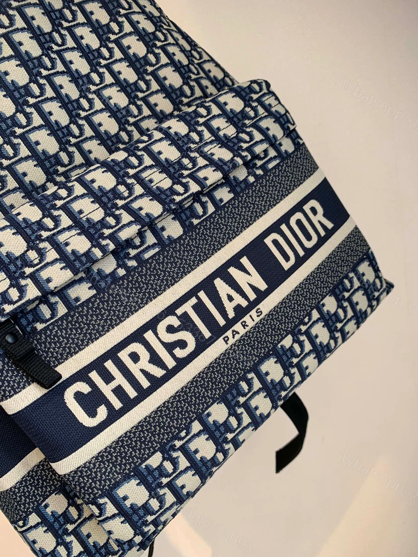 View 3 of Christian Dior Super Backpack Canvas Embroidered Pattern 42x33x15cm