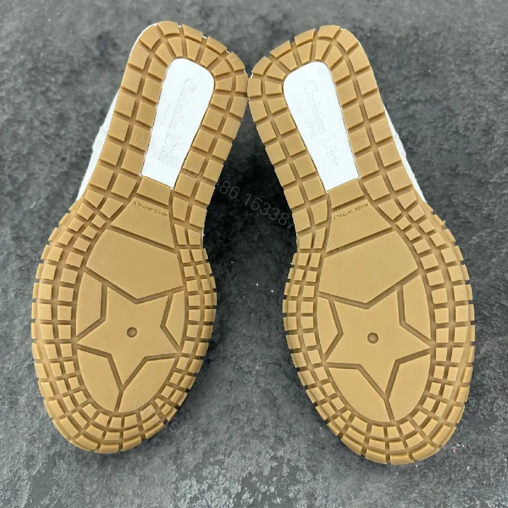 View 4 of Beige Suede Mesh Sneaker – Gum Sole, Dior-style Runner