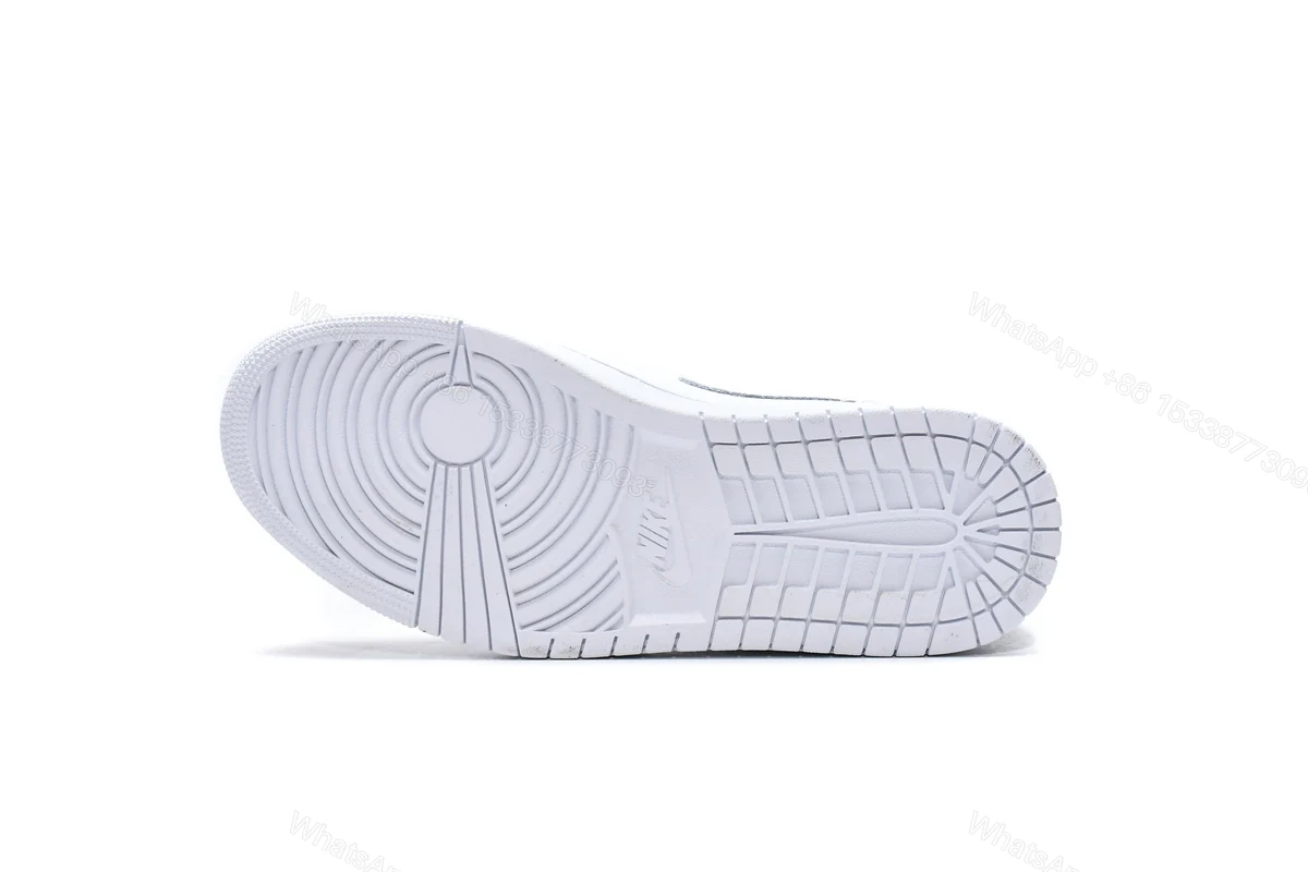 View 3 of Air Jordan 1 Mid Triple White 554724-129