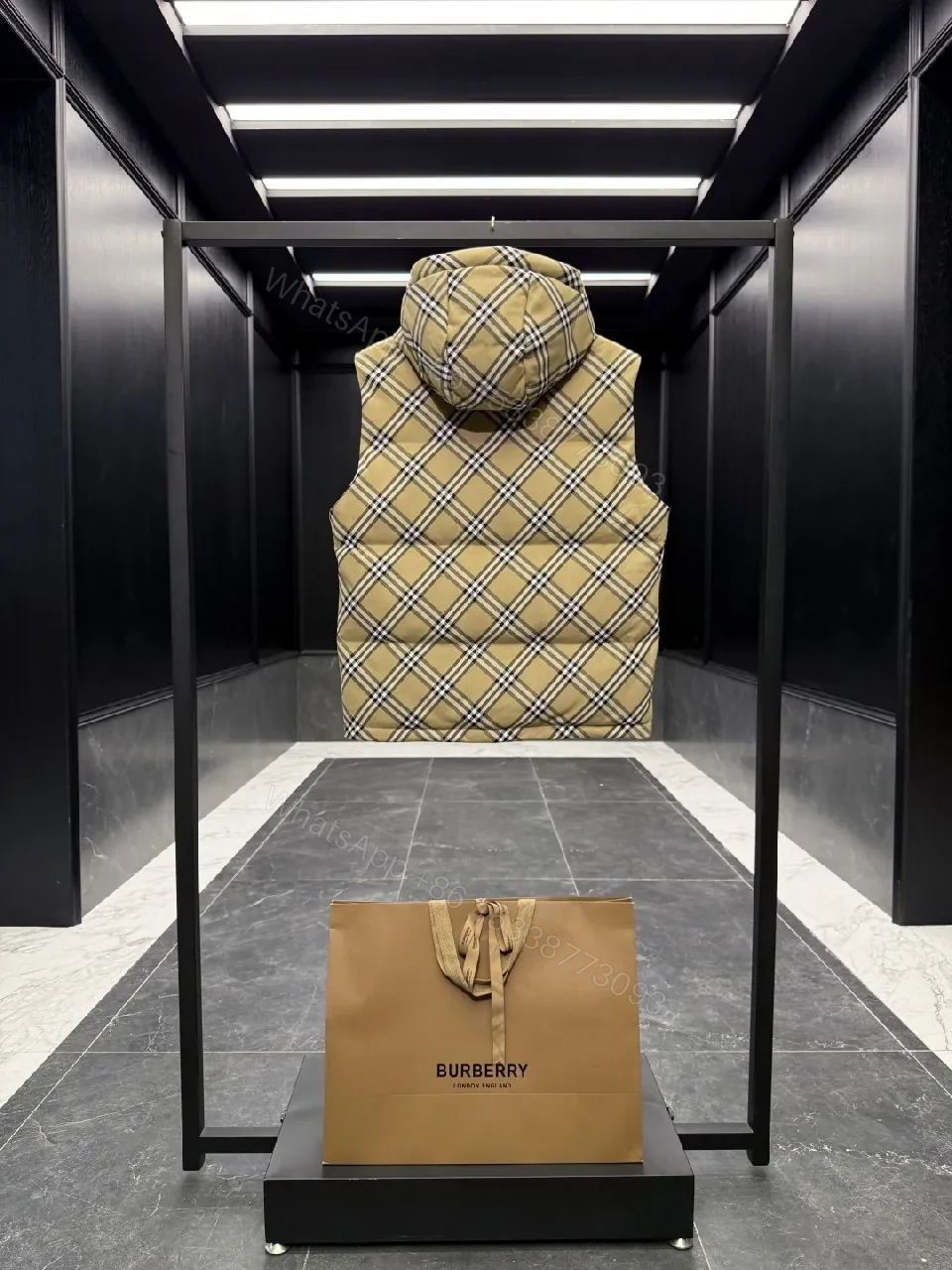 View 7 of Bold Checkered Insulation Vest: Modern Luxe Utility