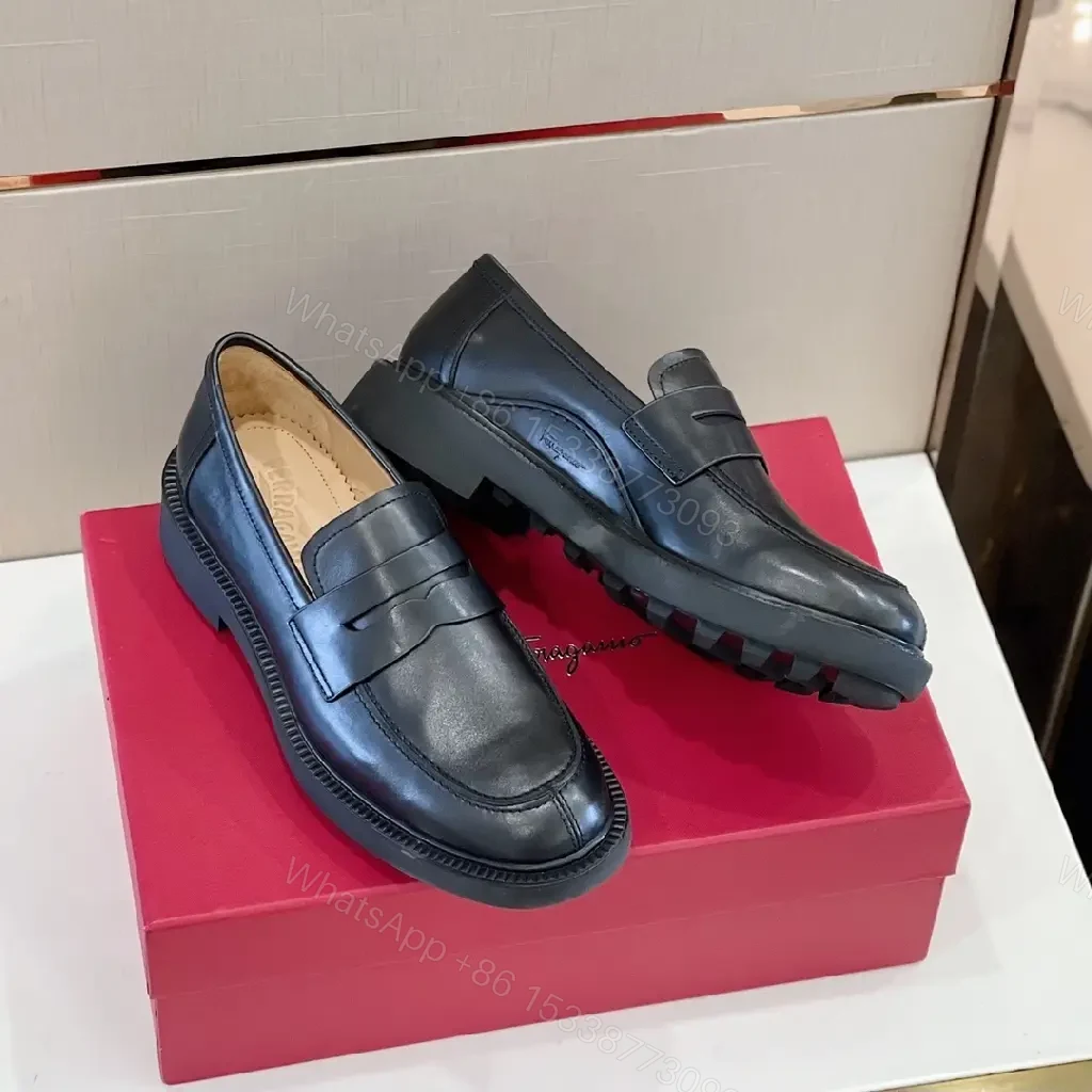 View 9 of Textured Leather Penny Loafers: Cushioned Sole, Classic Comfort