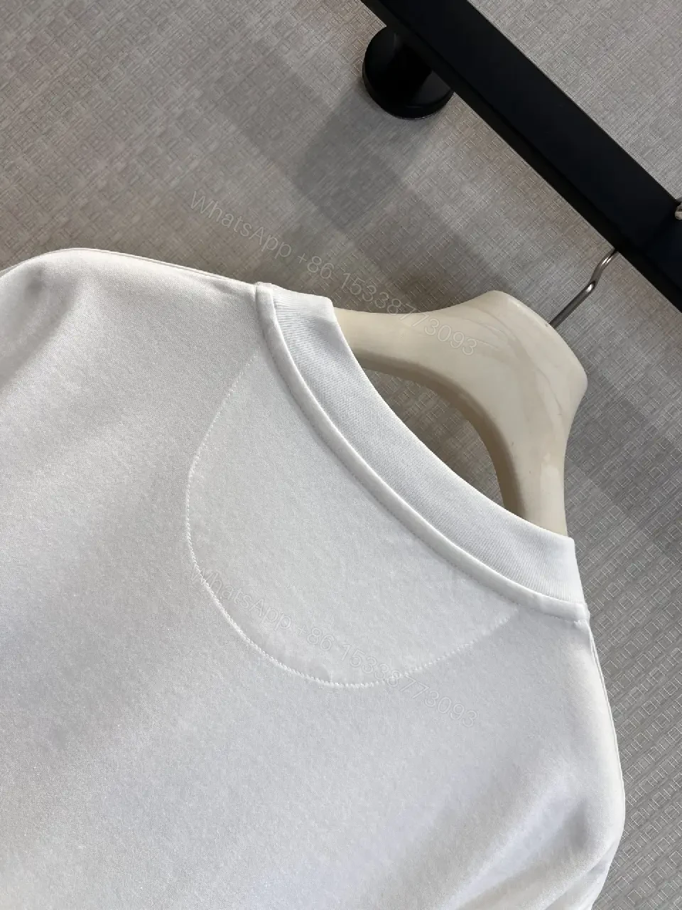 View 8 of Minimalist White Tee with Bold Embroidery: Everyday Luxe Tee
