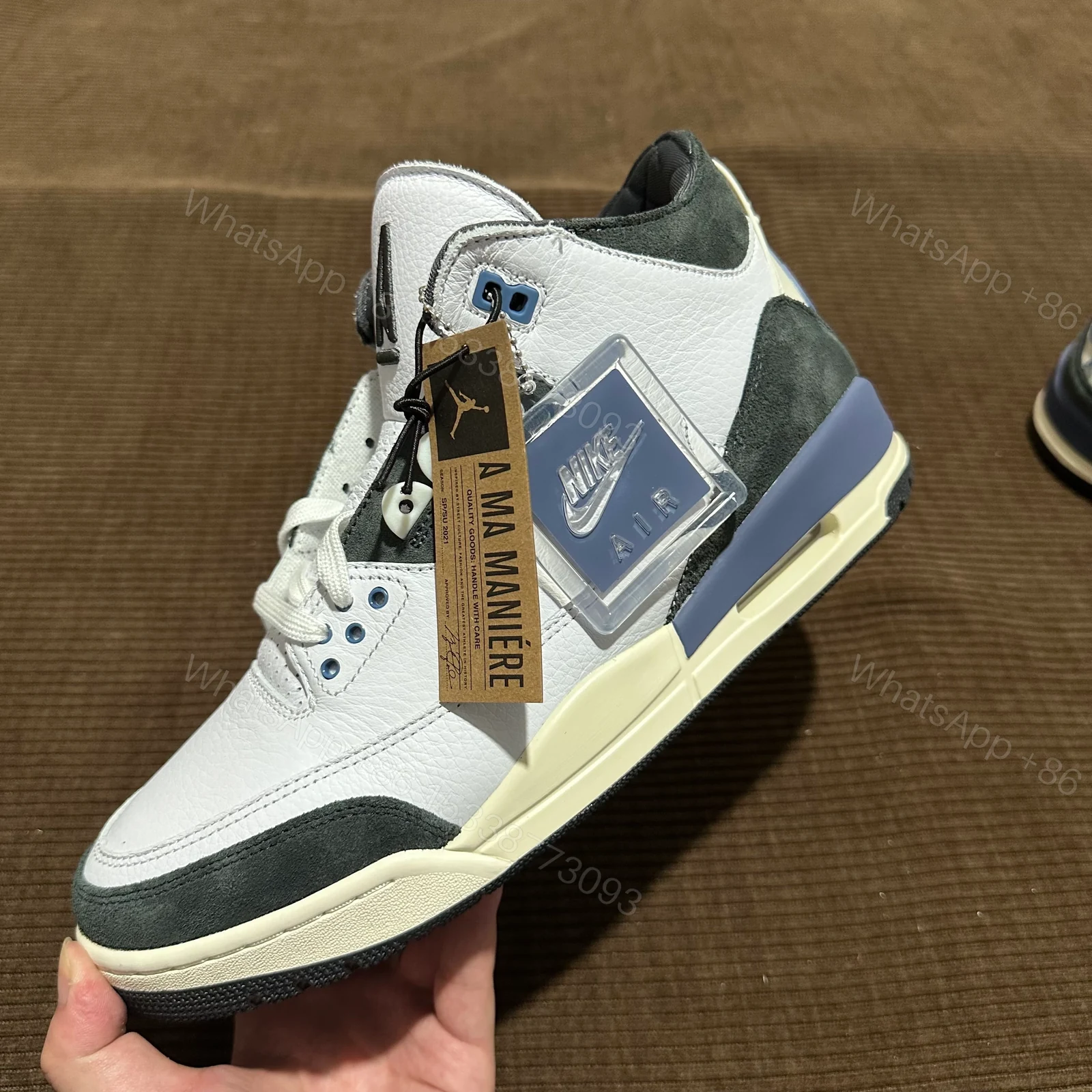 View 2 of Jordan 3 Retro OG SP A Ma Maniére Diffused Blue