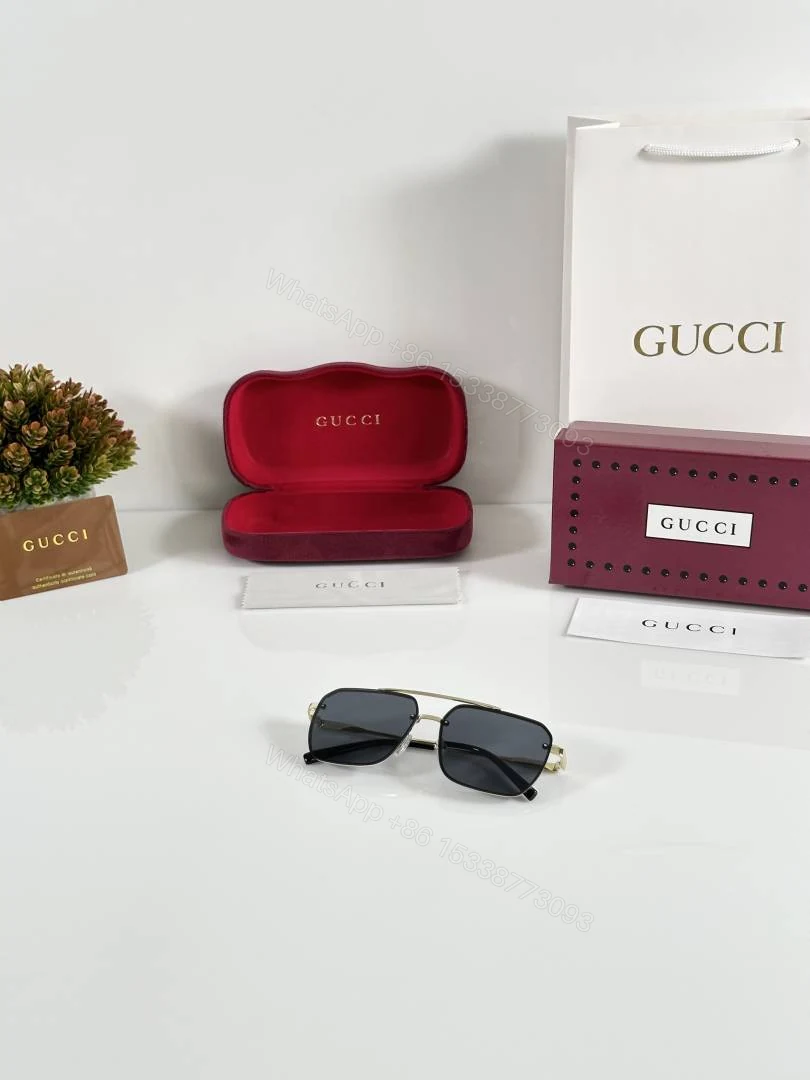 View 4 of First Copy Gucci 6009 Gold Black Sunglasses