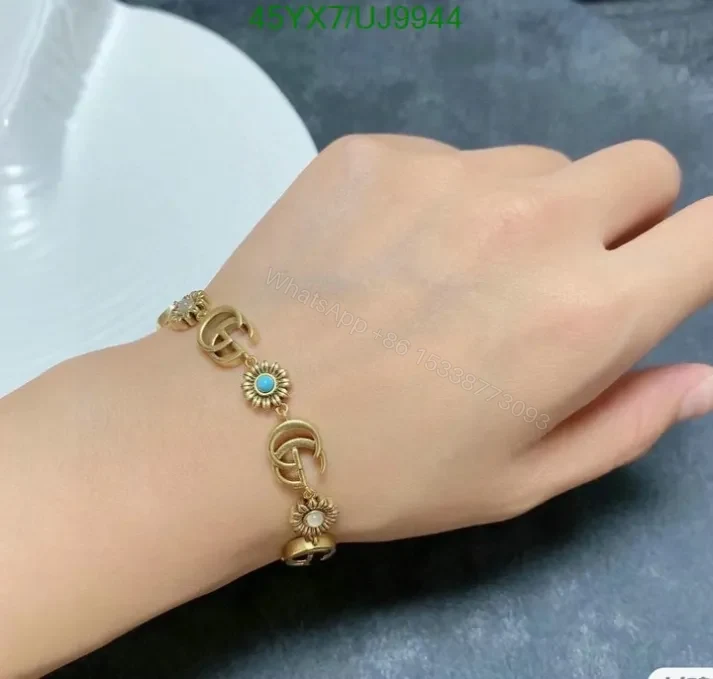 View 4 of Gucci GG Flower Gold Bracelet UJ9944