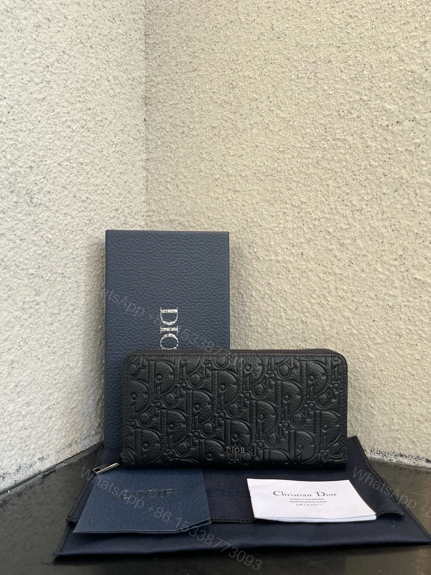 Dior高仿長夾 拉鍊款滿版LOGO設計 男士潮流首選 — view 1