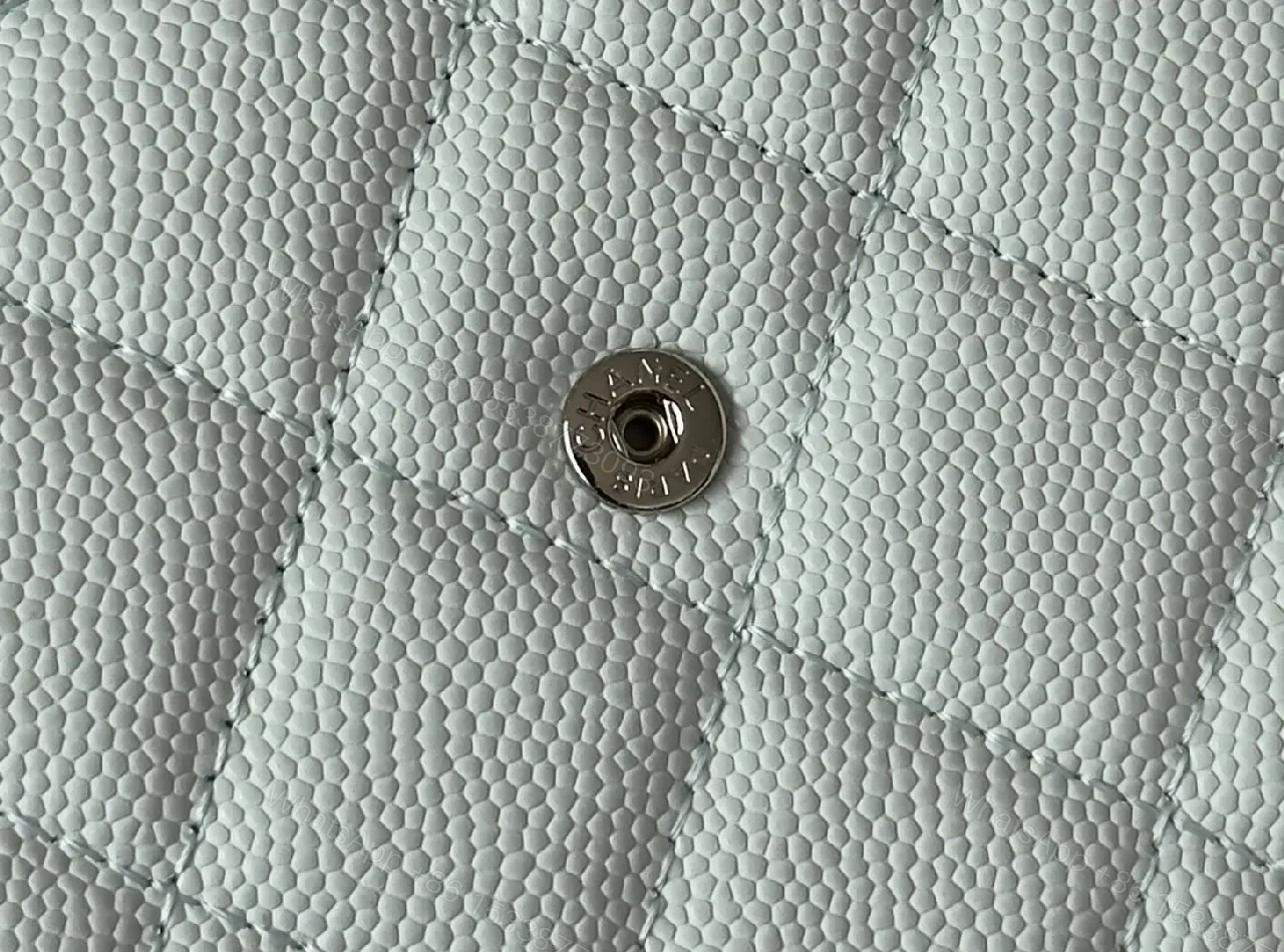 View 8 of Mint Caviar Leather Wallet: Quilted, Bi-Fold, Subtle Shine
