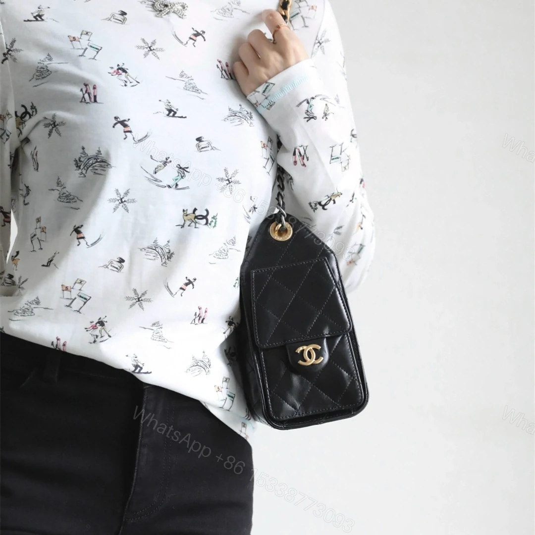 View 18 of 高仿Chanel*26C/25Bag系列AS5631鴛鴦皮穿鏈手袋Mini黑色免檢版