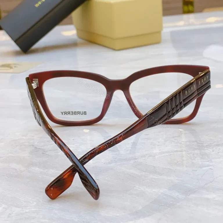 View 8 of Burberry Black Acetate Modern Frame Sunglasses with Designer Details