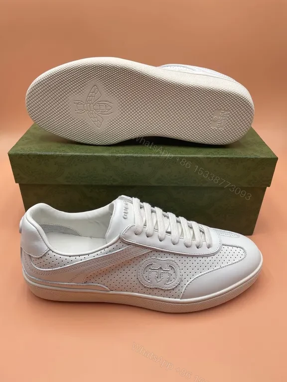 View 5 of Minimalist Leather Sneakers in Off-White â€“ Perforated Luxury Sneakers