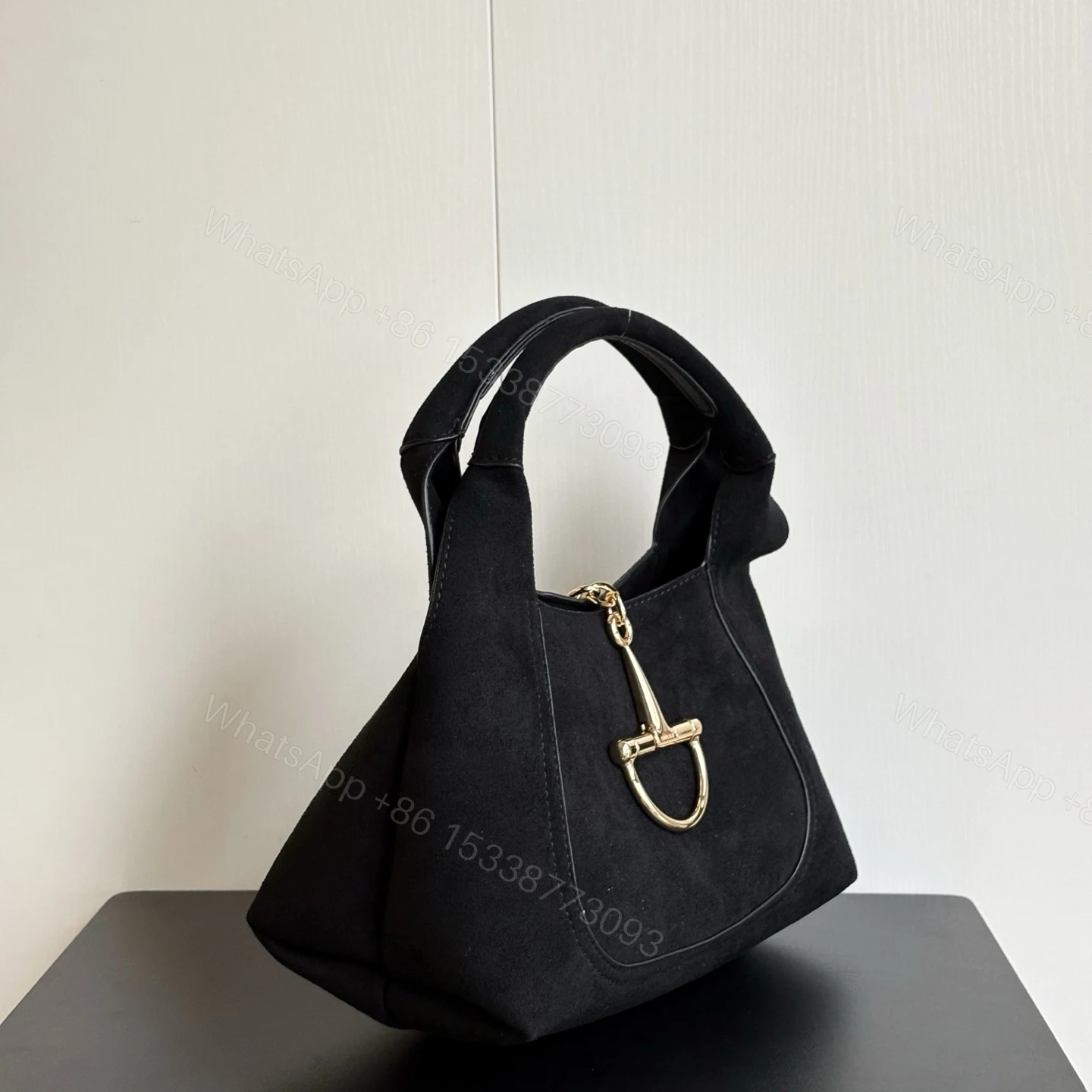 View 3 of Gucci Softbit Medium Top Handle Bag Black 27Cm