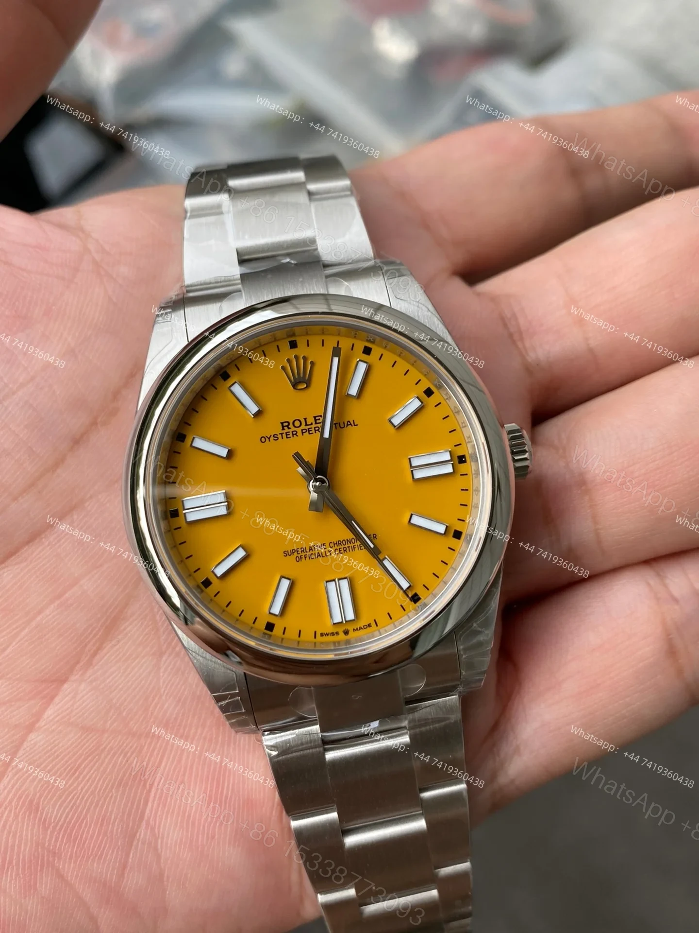 View 5 of Rolex Super Clone Oyster Perpetual M124300-0004 Yellow Dial 41MM 3230 Movement