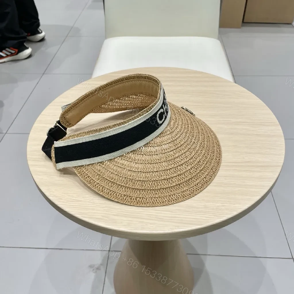 View 5 of Straw Visor + Straw Crown + Resort-Chic + Designer Band + Visor