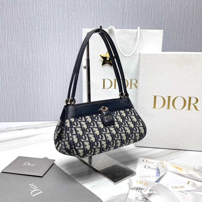 View 8 of Monogram Black Leather Dior-Inspired Bag: Everyday Luxe