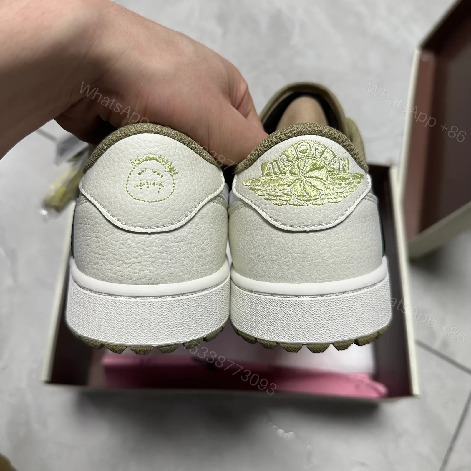 View 6 of Jordan 1 Retro Low Golf Travis Scott Neutral Olive
