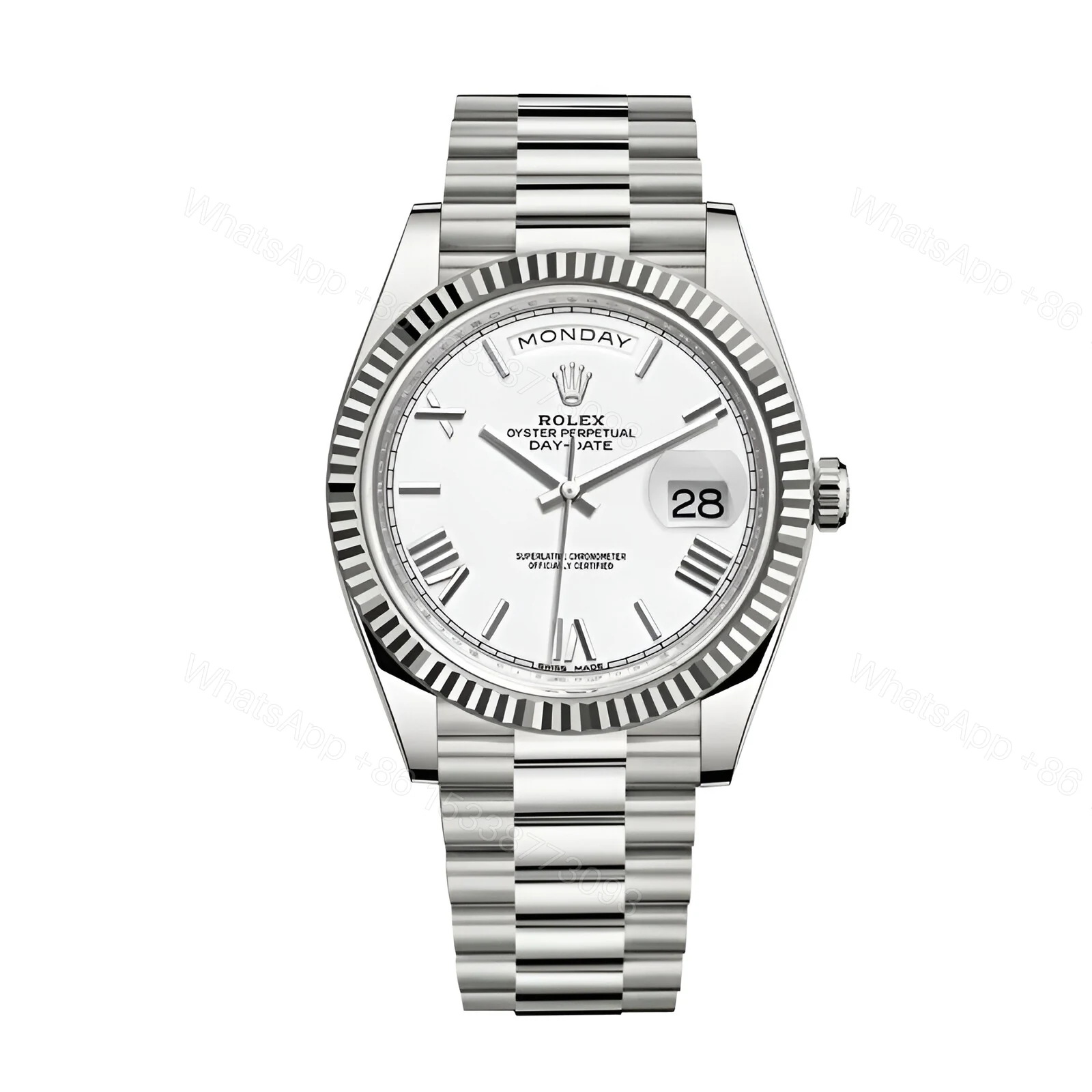 Rolex Day-Date II 218239 Grey Roman Dial Replica — view 1
