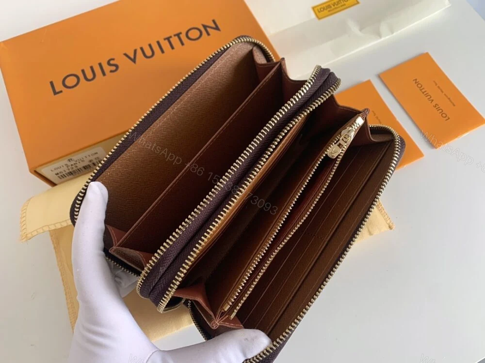 View 8 of Louis Vuitton Long Double Zipper Wallet Monogram Brown 19Cm