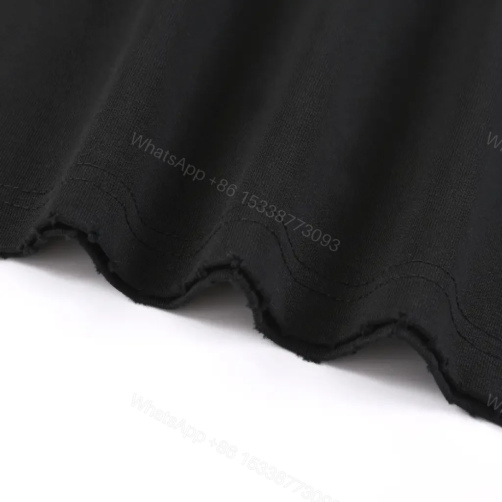 View 7 of Black Cotton-Blend Crewneck Tee: Subtle LV Embroidery, Luxury Comfort