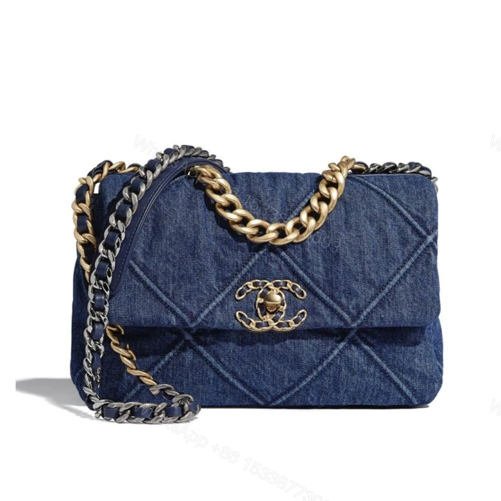 Chanel 19 Flap Bag Denim Blue 25Cm — view 1