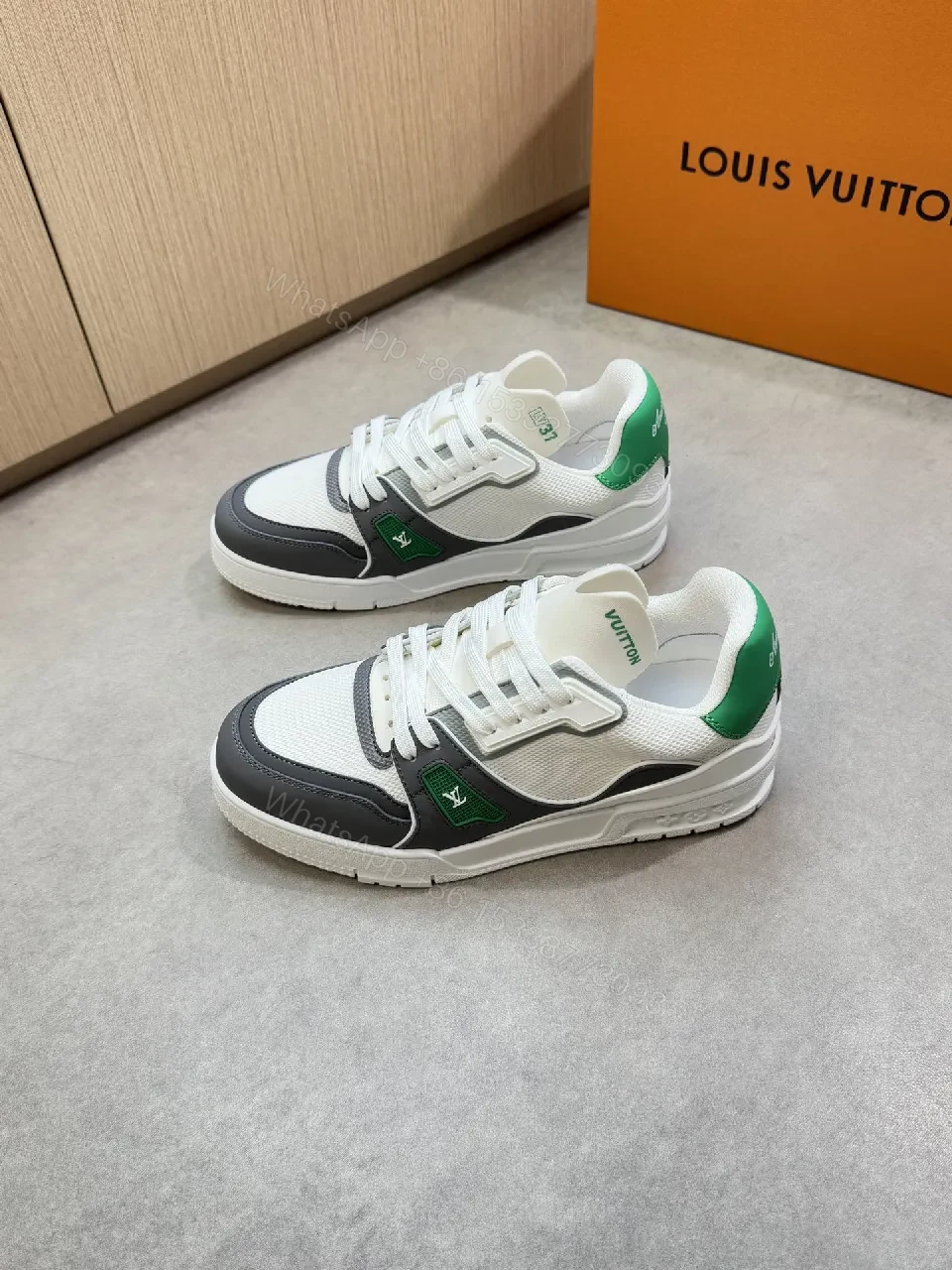 View 3 of White Mesh + Leather High-Top + Designer-Inspired + Comfort Tech Sneaker
