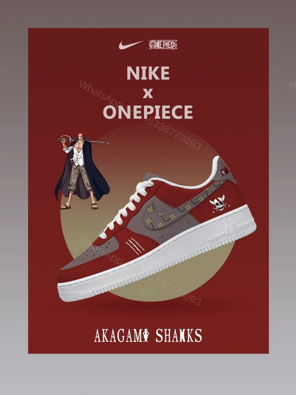 Akagami Shanks Custom Air Force 1 — view 1