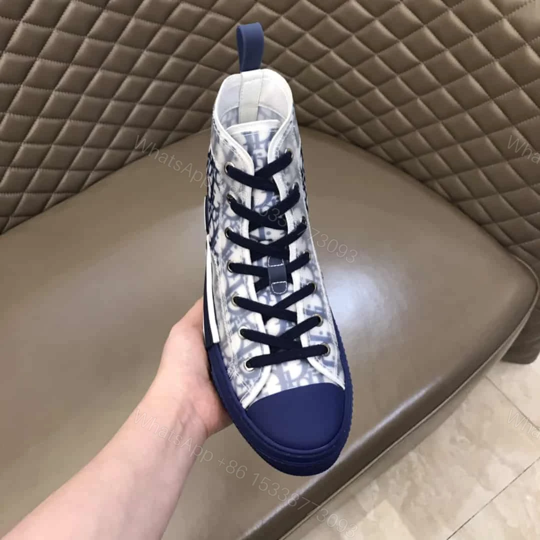 View 7 of DIOR B23 HIGH-TOP SNEAKER IN BLUE DIOR OBLIQUE – CD29