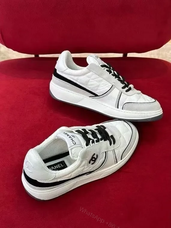 View 2 of White Leather High-Top Sneaker with Contrast Detailing and All-Day Comfort