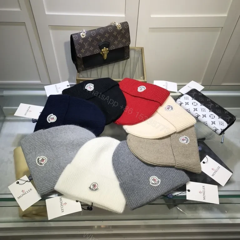 View 5 of Beige Moncler Knit Beanie: Subtle Warmth, Refined Silhouette