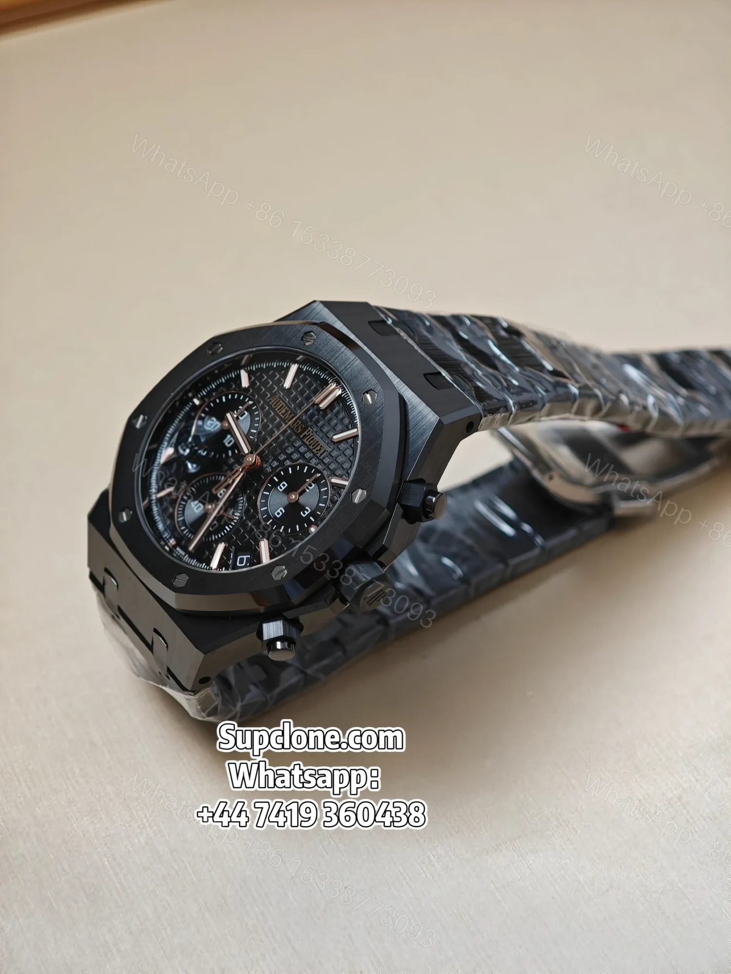 View 3 of Audemars Piguet Super Clone Royal Oak Ceramic Black Dial 26240 Chronograph 41mm