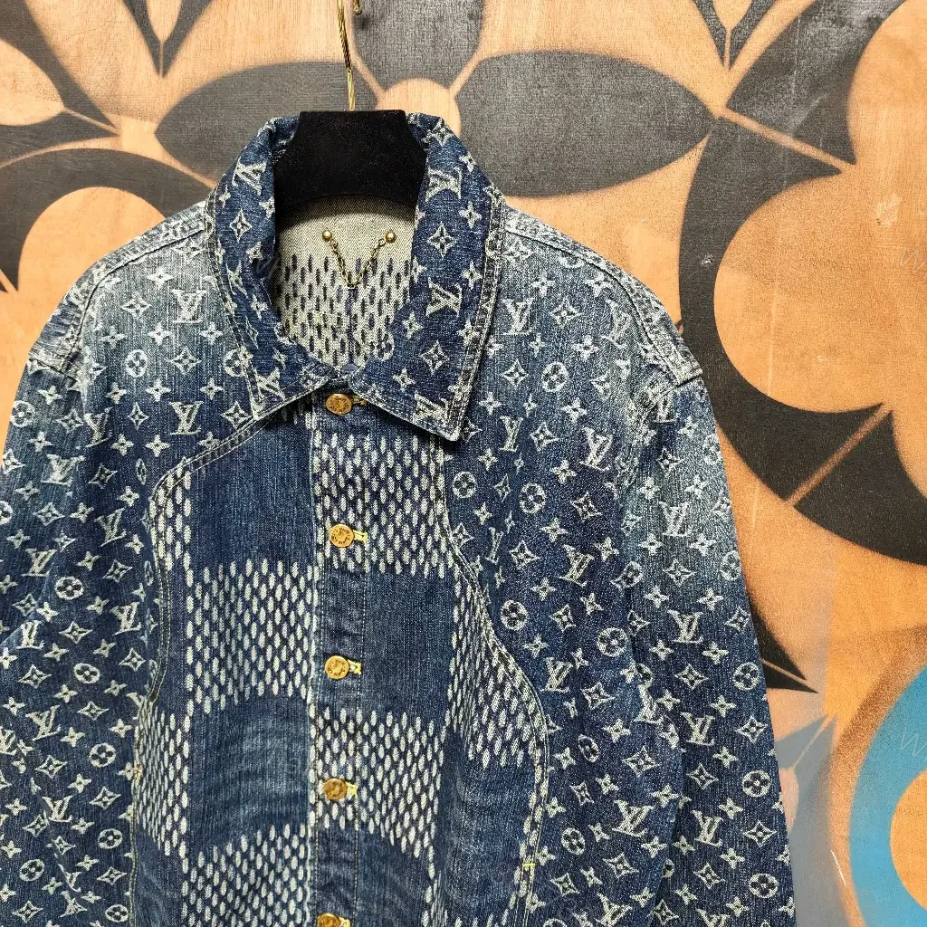 View 5 of Denim Patchwork Jacket: Monogram Texture, Everyday Luxe