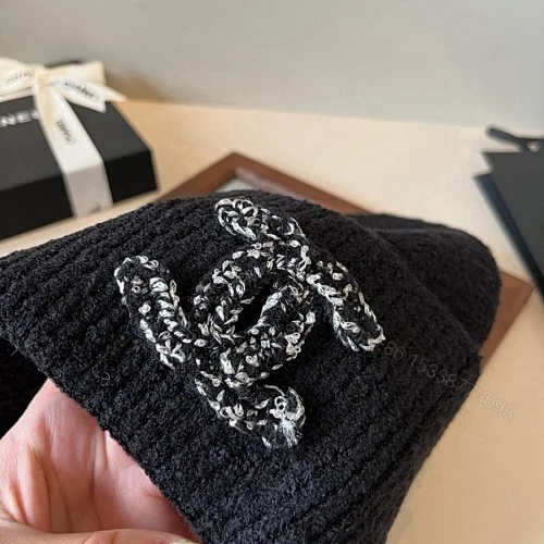 View 6 of Chanel Knit Beanie In Black