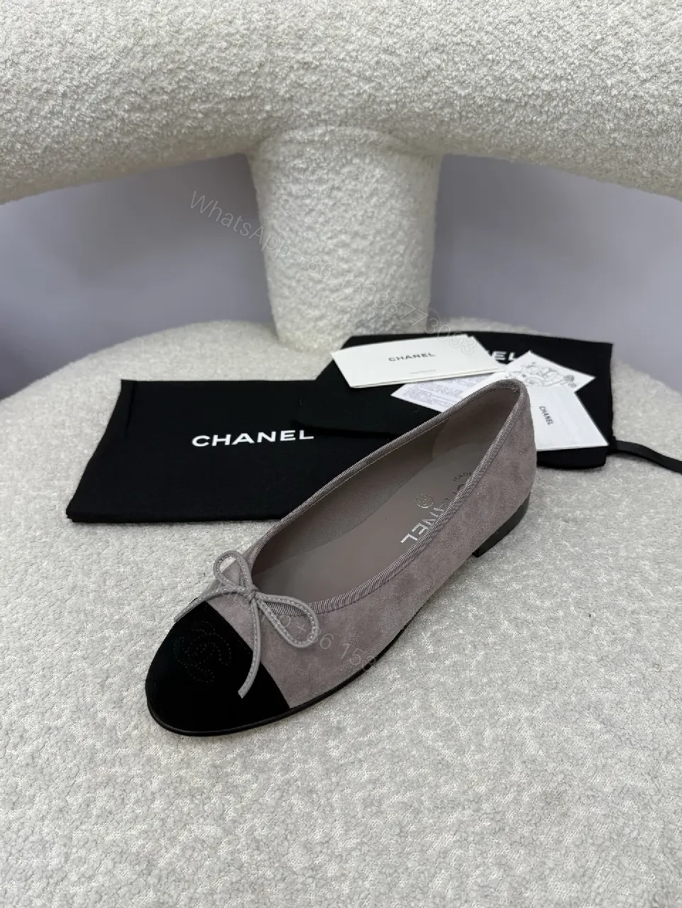 View 3 of Two-Tone Suede Ballet Flats: Subtle Luxury, All-Day Comfort