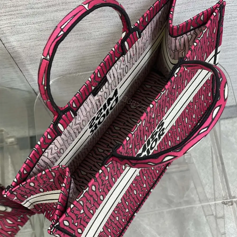 View 8 of 高仿Dior*BookTote系列M128M75E購物袋粉紅色大號免檢版