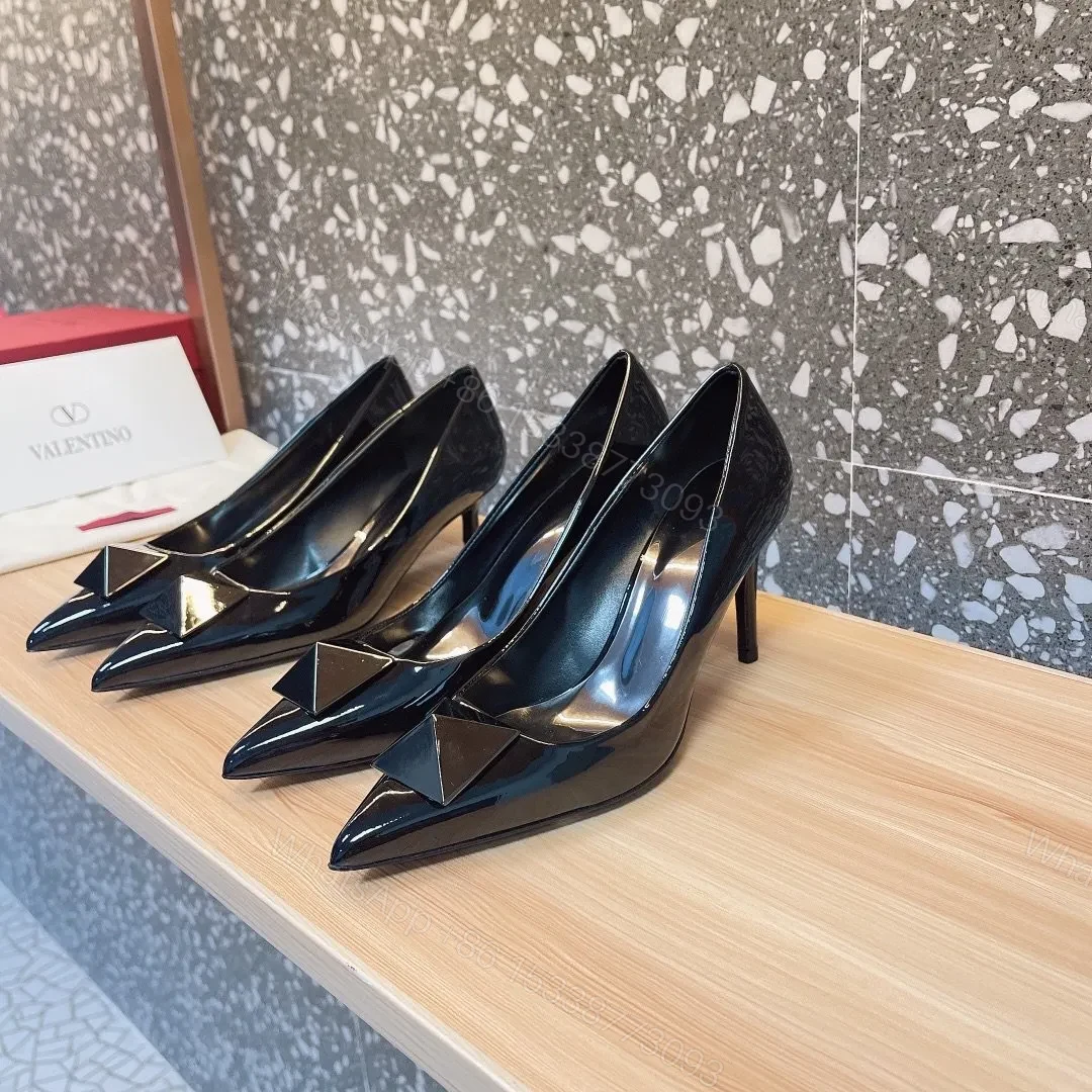 View 4 of Valentino Women Black Patent Leather Pumps