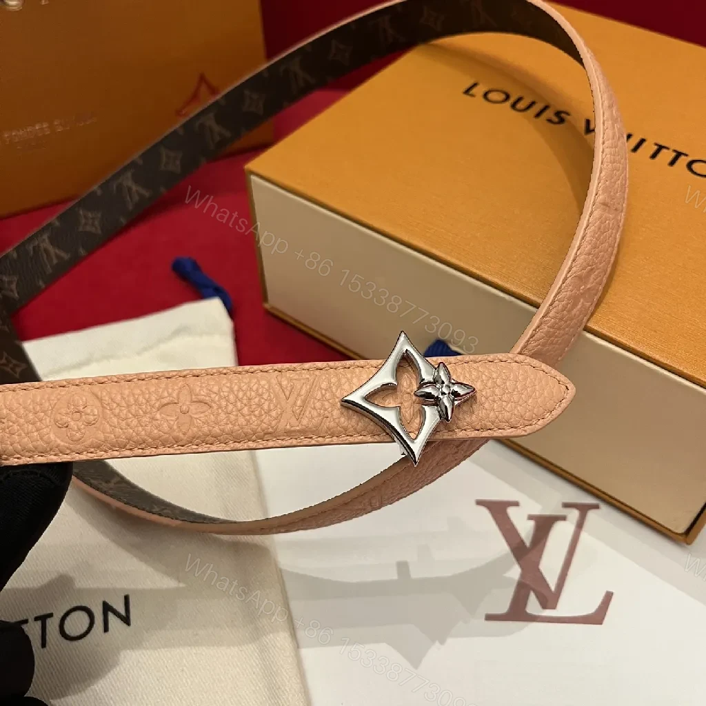 View 5 of Peony Pink Leather Belt: Subtle Texture, Bold Finish, Adjustable