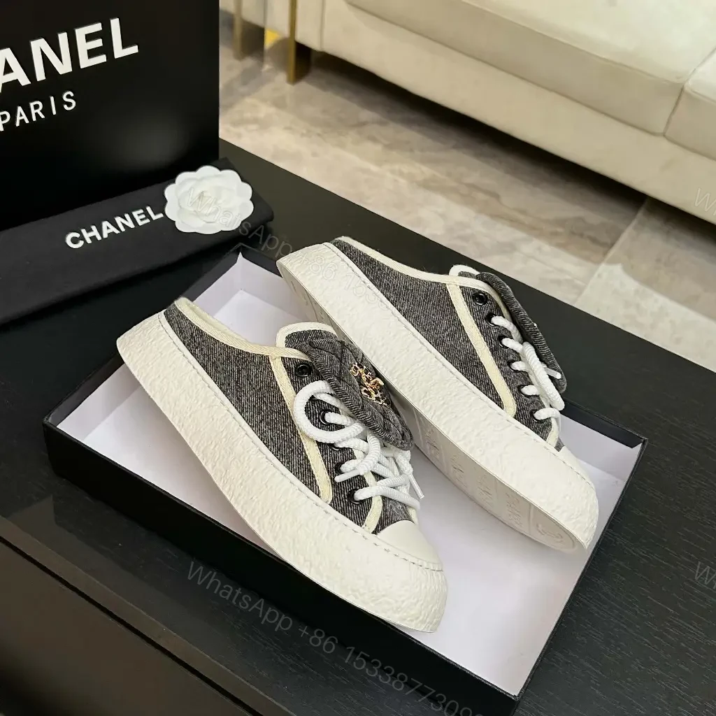 View 4 of Denim Slip-Ons: Luxe Crest Quilted Slip-On Sneakers