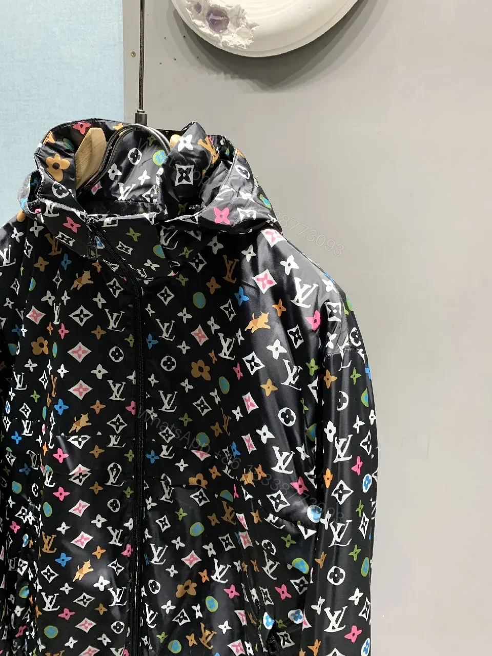 View 9 of Colorful Monogram Windbreaker: Luxe Street-Ready Jacket