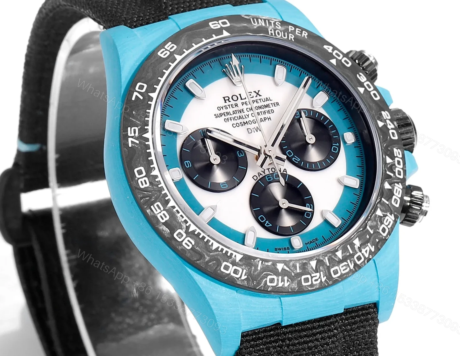 View 4 of Clean Factory TW Rolex Daytona Carbon Fiber Blue Watch