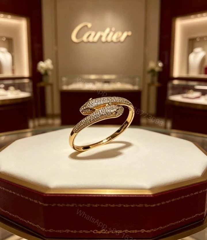 View 7 of Cartier Replica Panthère Double Head Pavé Bracelet