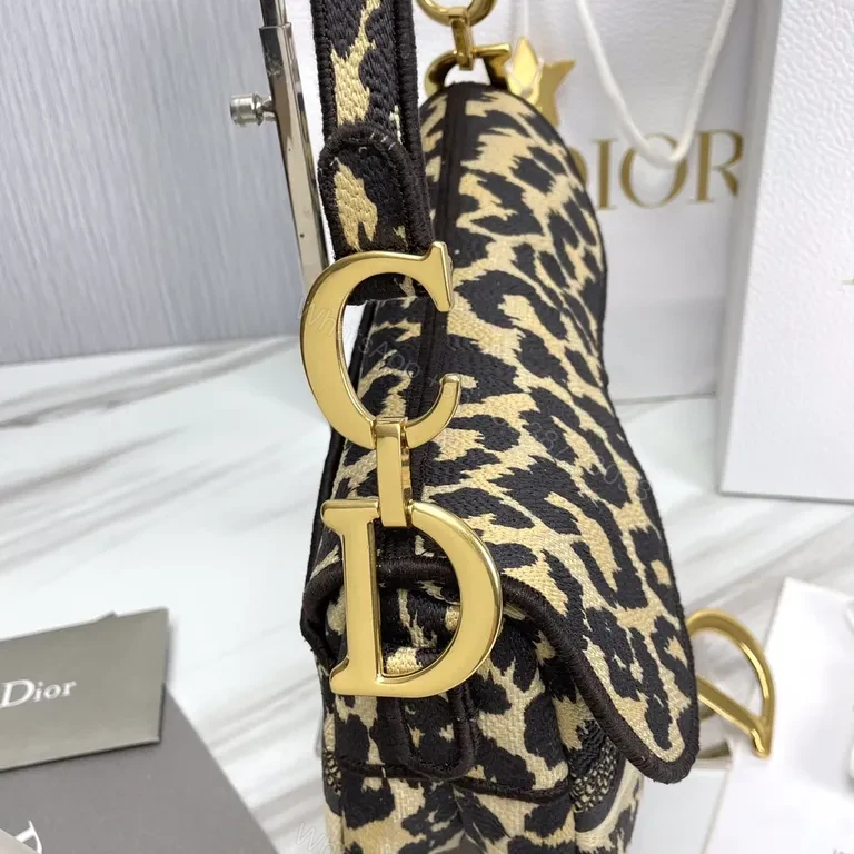 View 6 of Leopard-Print Saddle Bag: Luxe, Compact Dior-Style Accessory