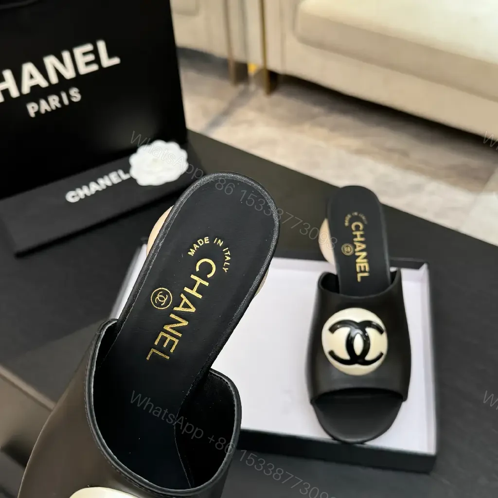 View 8 of Logo-Hardware Open-Toe Slide: Luxe Comfort, Bold Statement