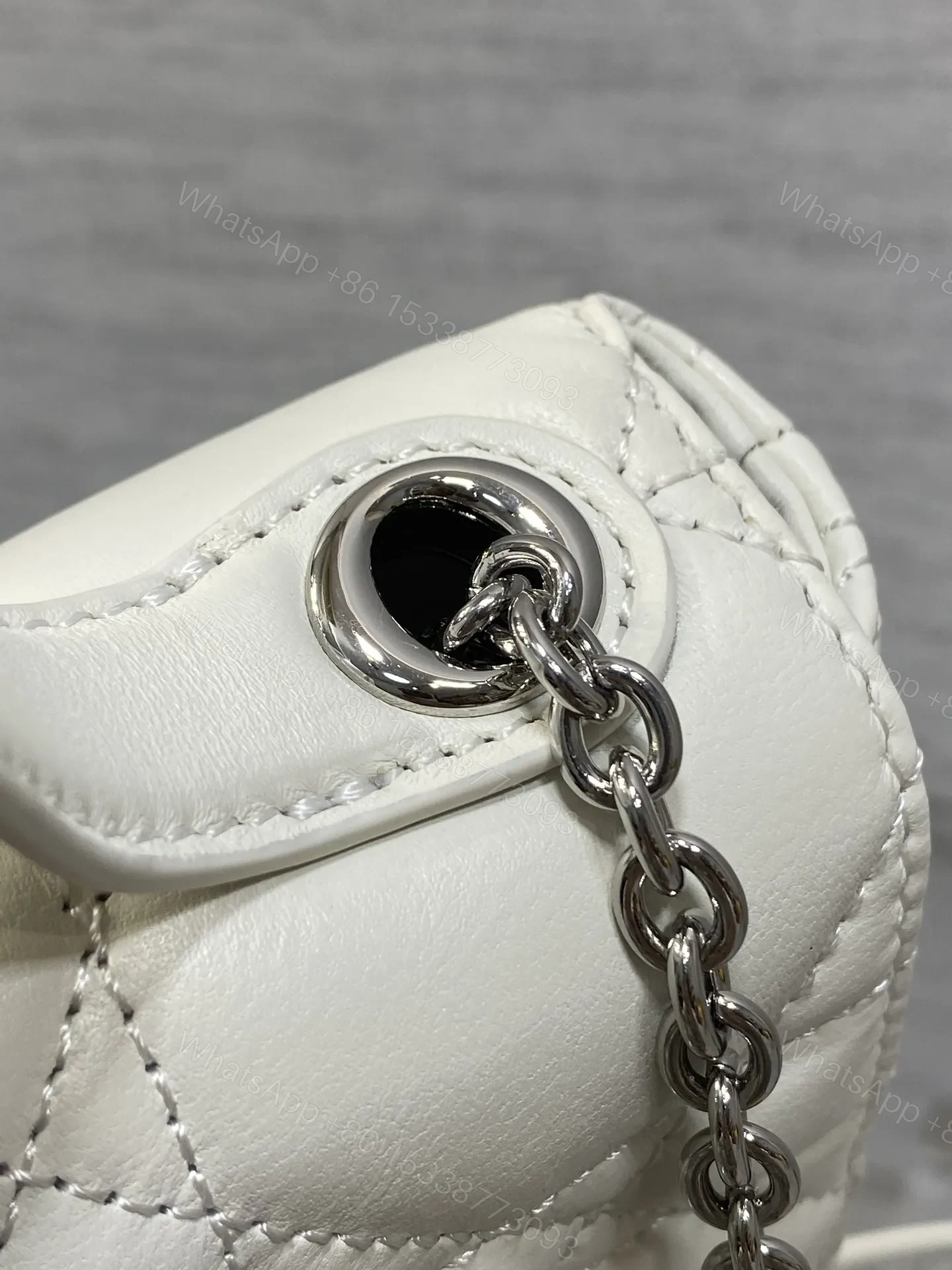 View 2 of Dior My Dior Mini Bag in White Lambskin