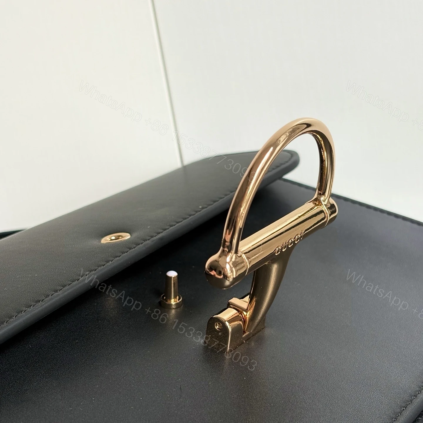 View 6 of Gucci Siena Medium Top Handle Bag Black Leather 25Cm