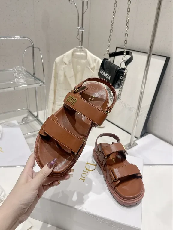 Strap-Forward Leather Sandals: Dior-Inspired Luxury Comfort — view 1