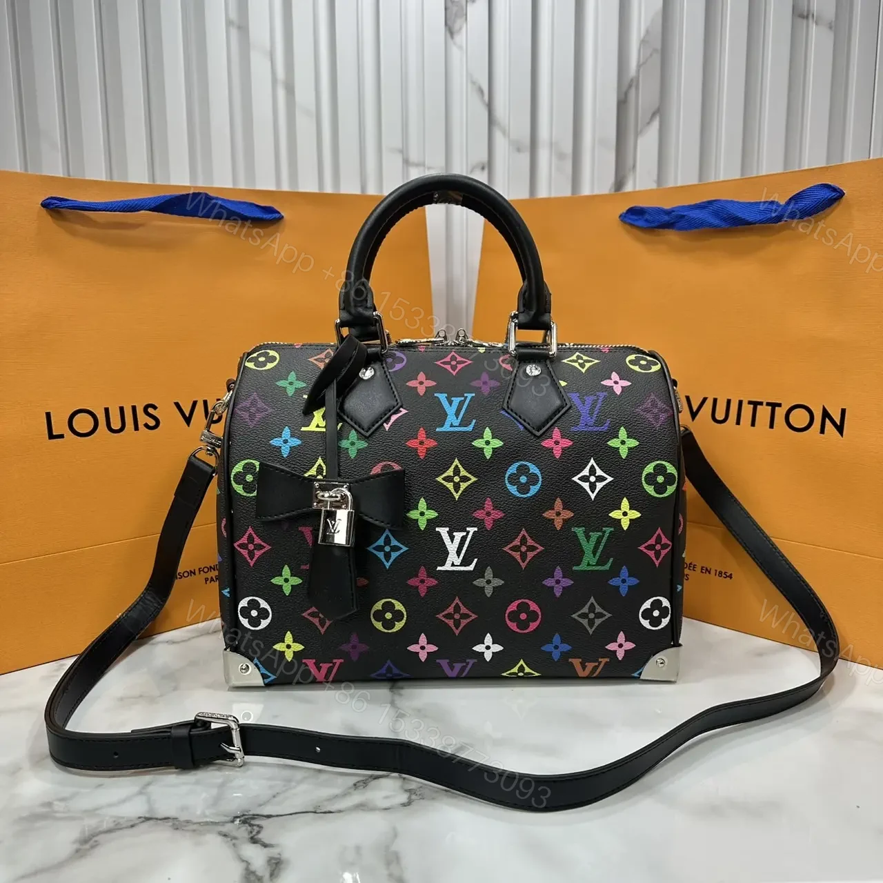 View 5 of LV x Murakami Speedy 30 Multicolor Monogram Bag