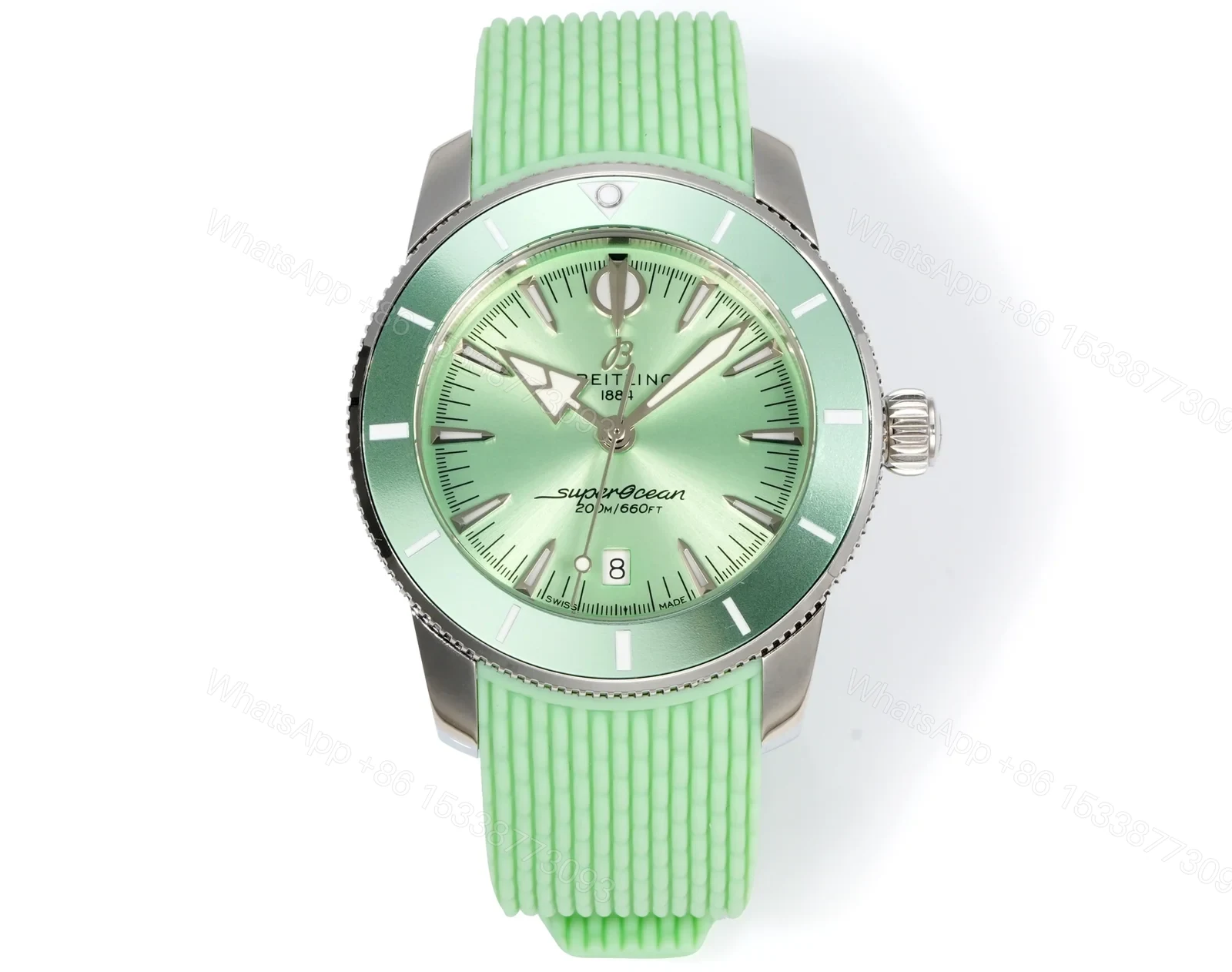 Breitling Superocean Heritage B31 Automatic 36 Stainless Steel Green Dial Rubber A10390361L1S1 — view 1