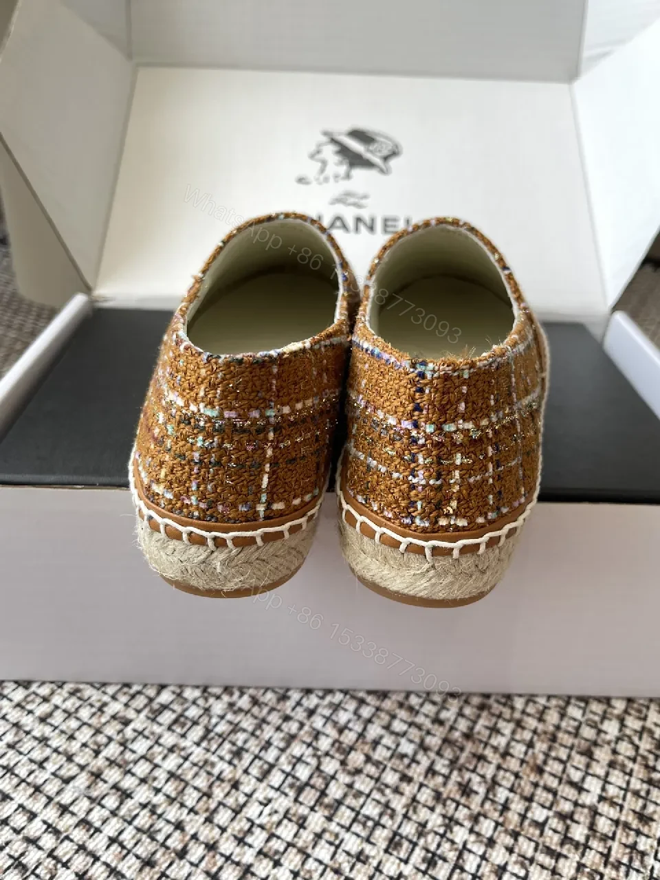View 6 of Tweed Espadrilles: Luxury Logo Cap Toe, Comfortable Style