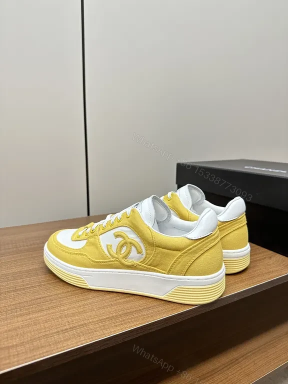 View 3 of Vibrant Two-Tone CHANEL-Inspired Luxe Sneakers