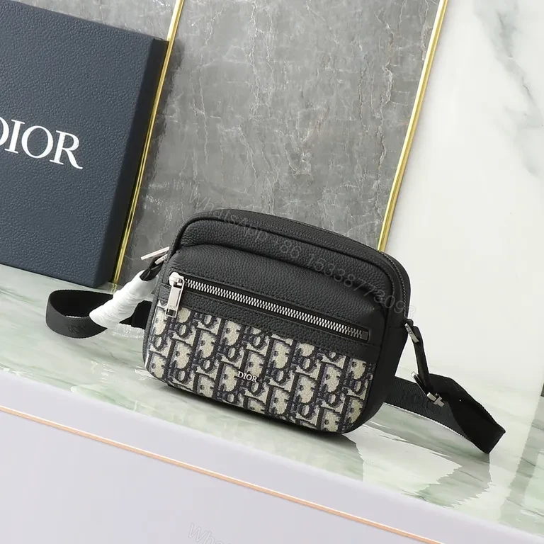 Monogram Texture Compact Messenger Bag - Modern Luxe, Everyday — view 1
