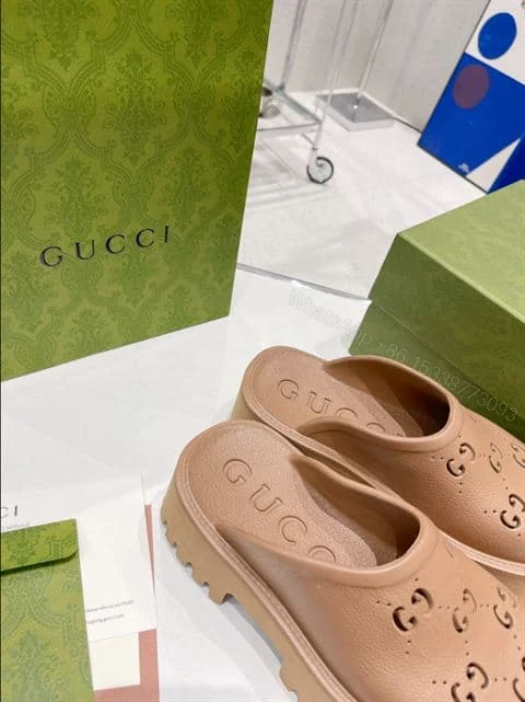 View 9 of GUCCI WONMEN’S PLATFORM PERFORATED G SANDAL – SDG017